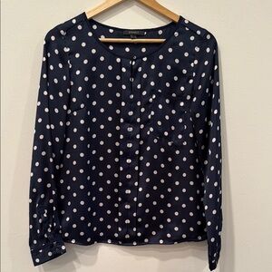 Express Navy Polka Dot Women's Top